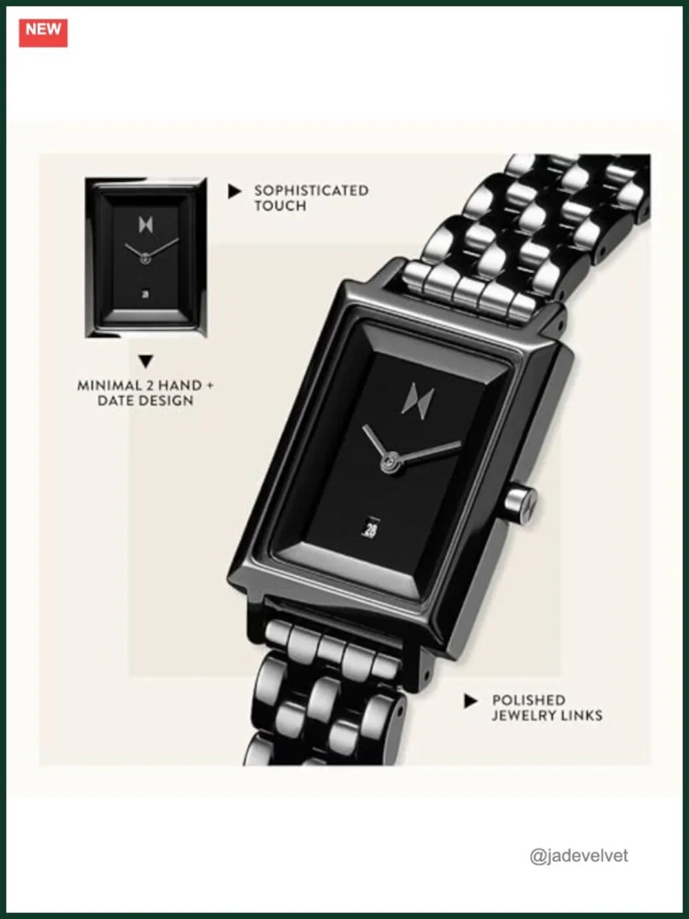 Square Minimalist Watch - Stainless Steel - Quartz - 50m Water Resistance -